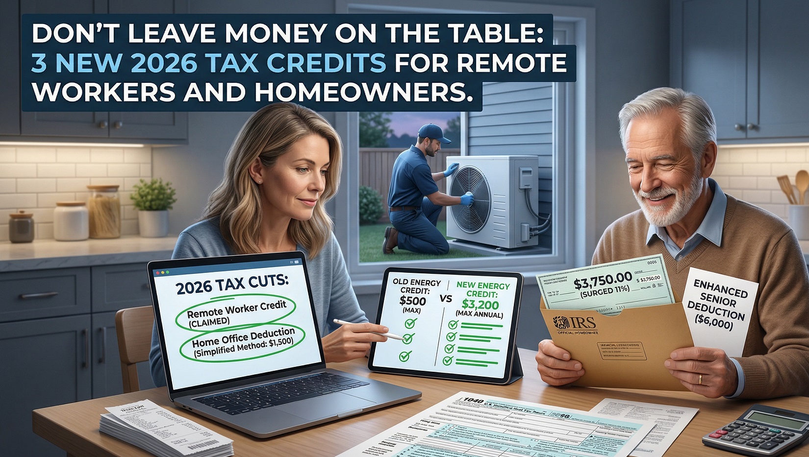 Don't Leave Money on the Table: 3 New 2026 Tax Credits for Remote Workers and Homeowners
